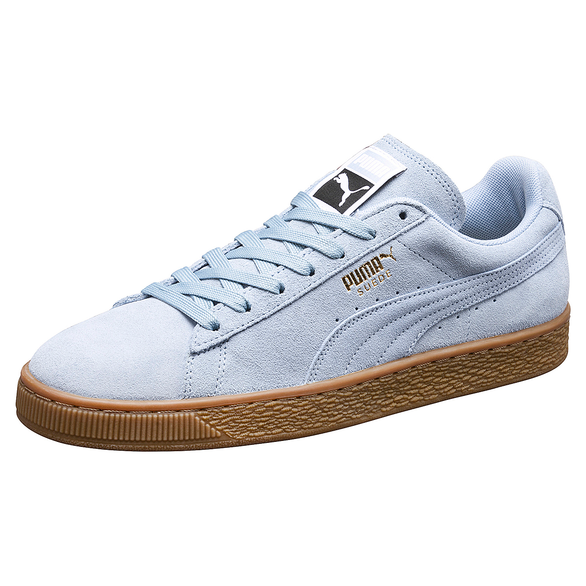 Puma Suede Classic Gum Unisex Sneaker Schuhe Leder blau 366489 01