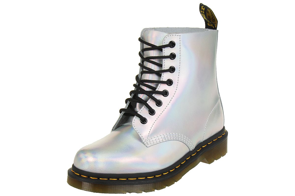 Dr. Martens PASCAL IM Boots silver lazer reflective metallic leather