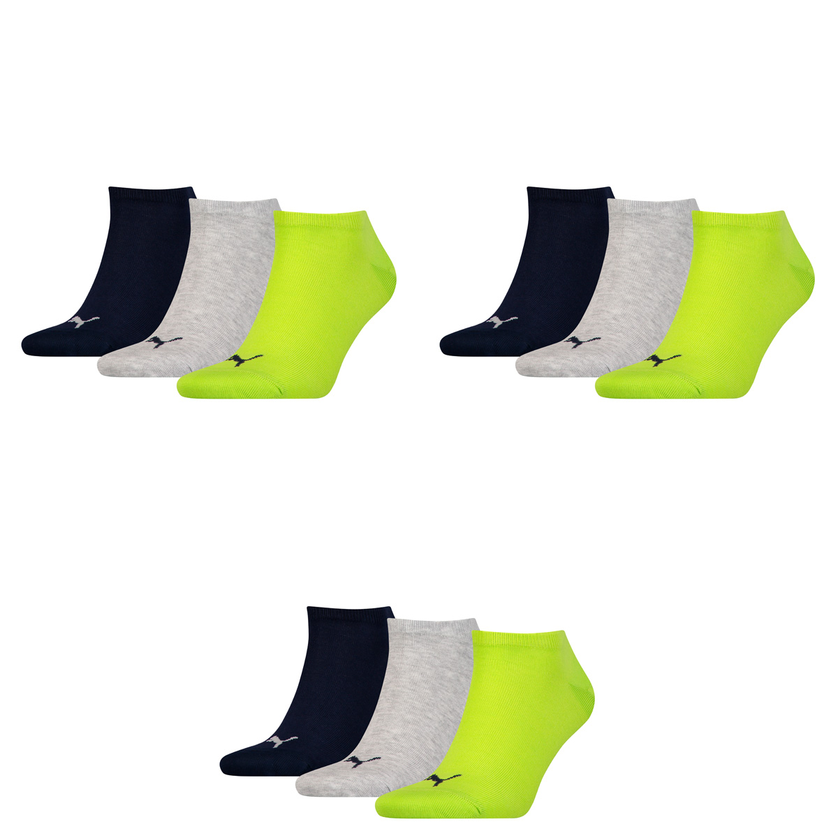 9 Paar Puma Sneaker Invisible Socken Gr. 35 - 49 Unisex für Damen Herren Füßlinge
