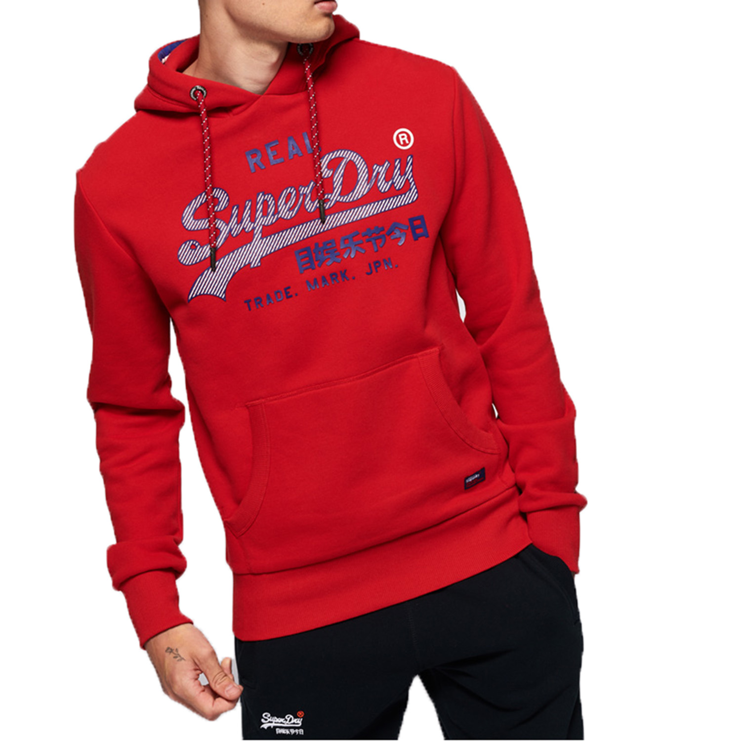 Superdry Vintage Logo Racer Hood Hoody Sweatshirt Herren rot