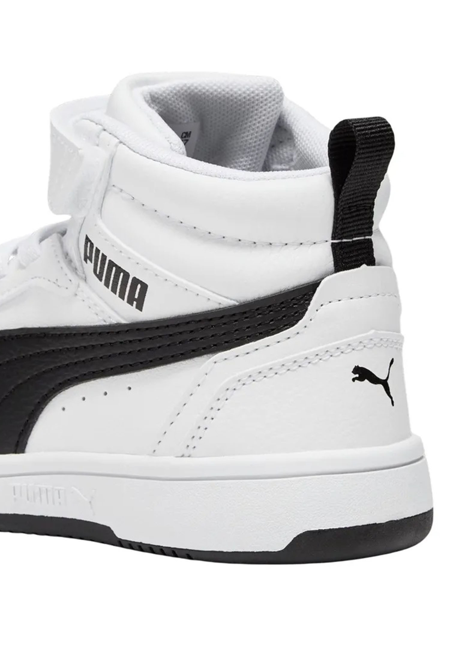 Puma Rebound V6 Mid AC+ PS Unisex Kinder Sneaker 393832 02 weiß/schwarz 