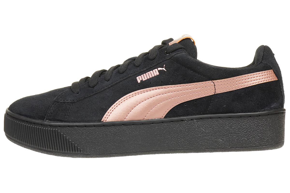 Puma Vikky Platform RG leather Sneaker Damen Schuhe 365965 01 black