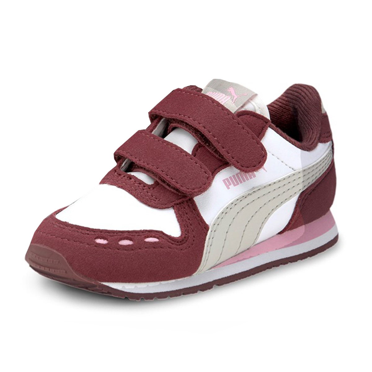 PUMA Cabana Racer SL V Inf Kinder Sneaker Klettverschluss Weiss/ Violett 351980