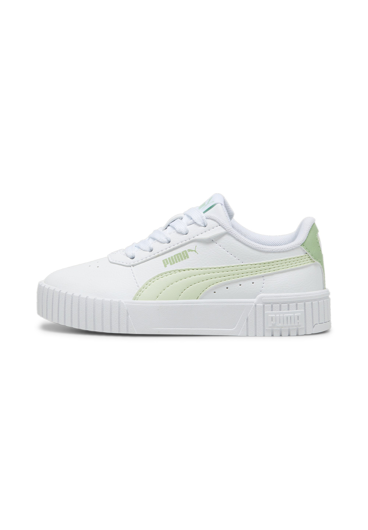 Puma Carina 2.0 PS Kinder Sneaker Schuhe 386186 15 weiß/grün