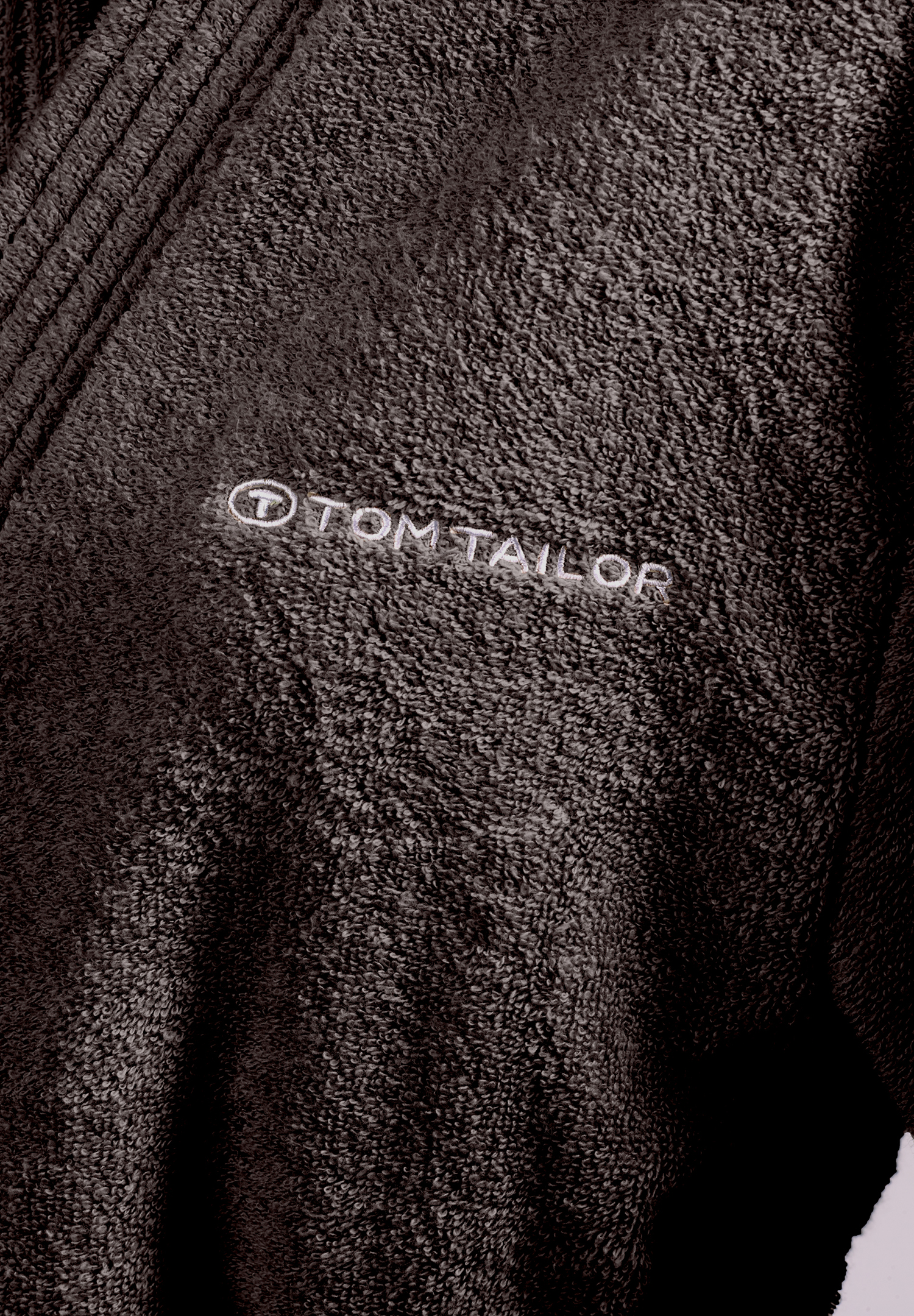 Tom Tailor Unisex Bademantel Kimono Frottier Gr.XS - XL grau