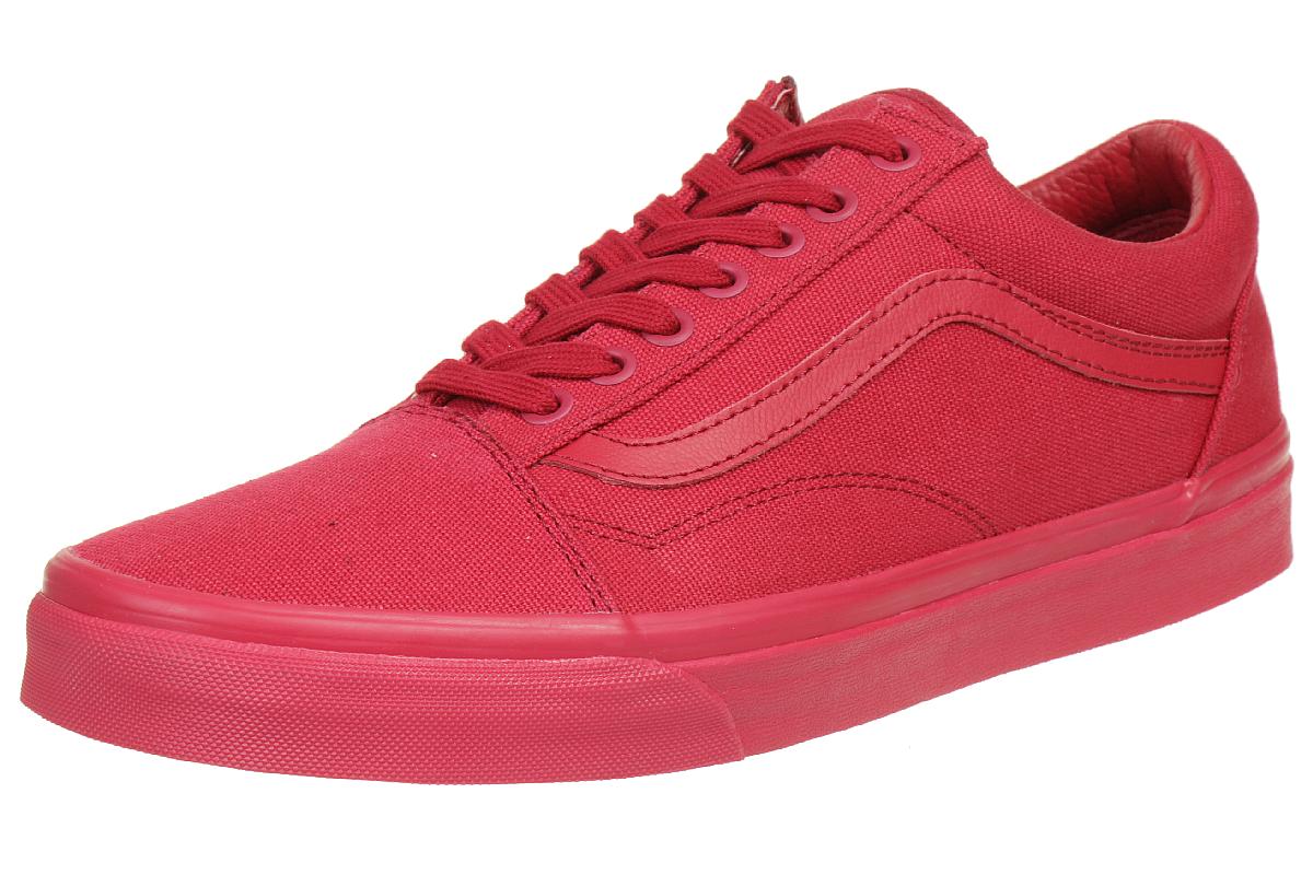 VANS Old Skool Classic mono Sneaker Skate Schuhe Canvas V4OJAEF Crimson red