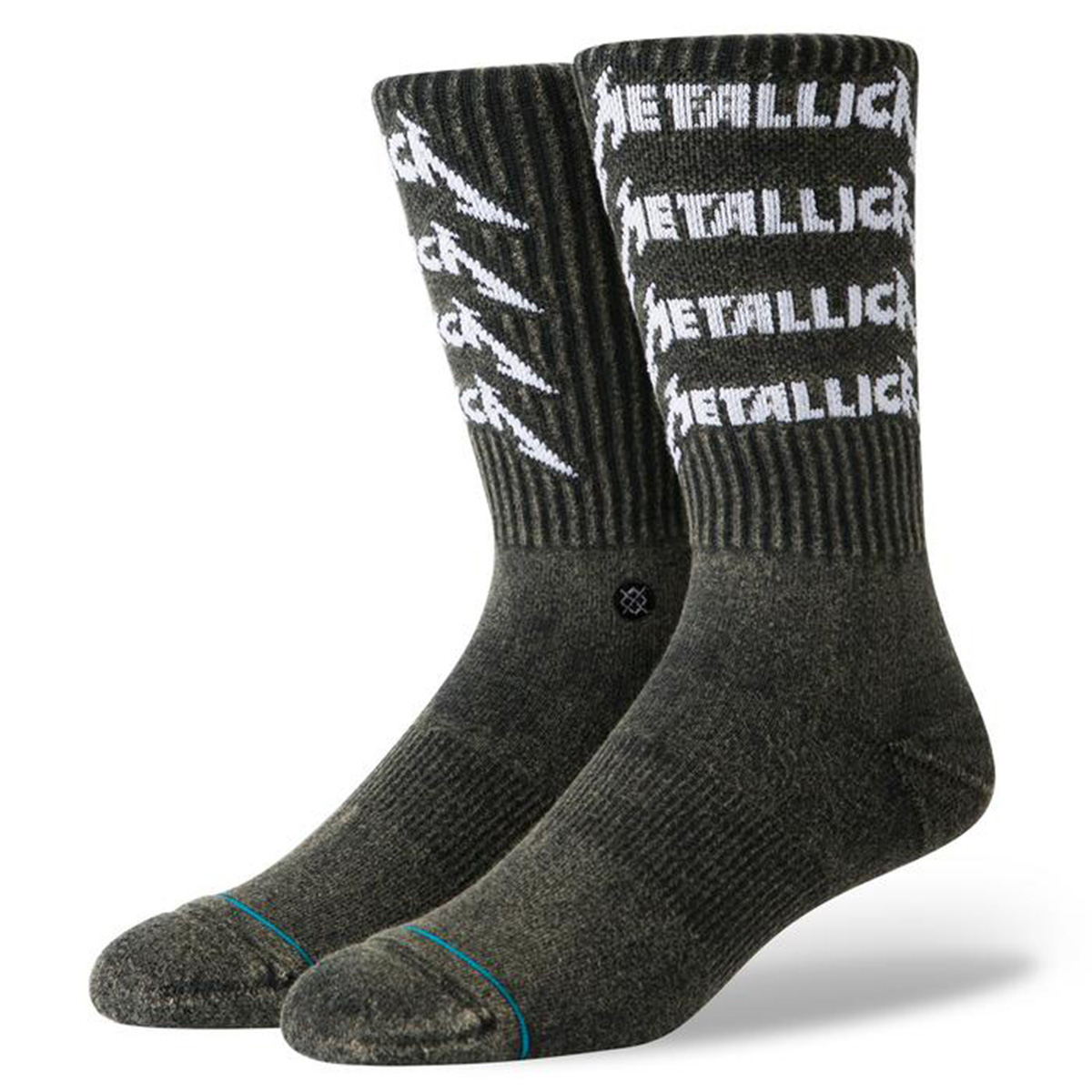 1 Paar Stance Foundation Classic Medium Cushion Socken Metallica Stack schwarz