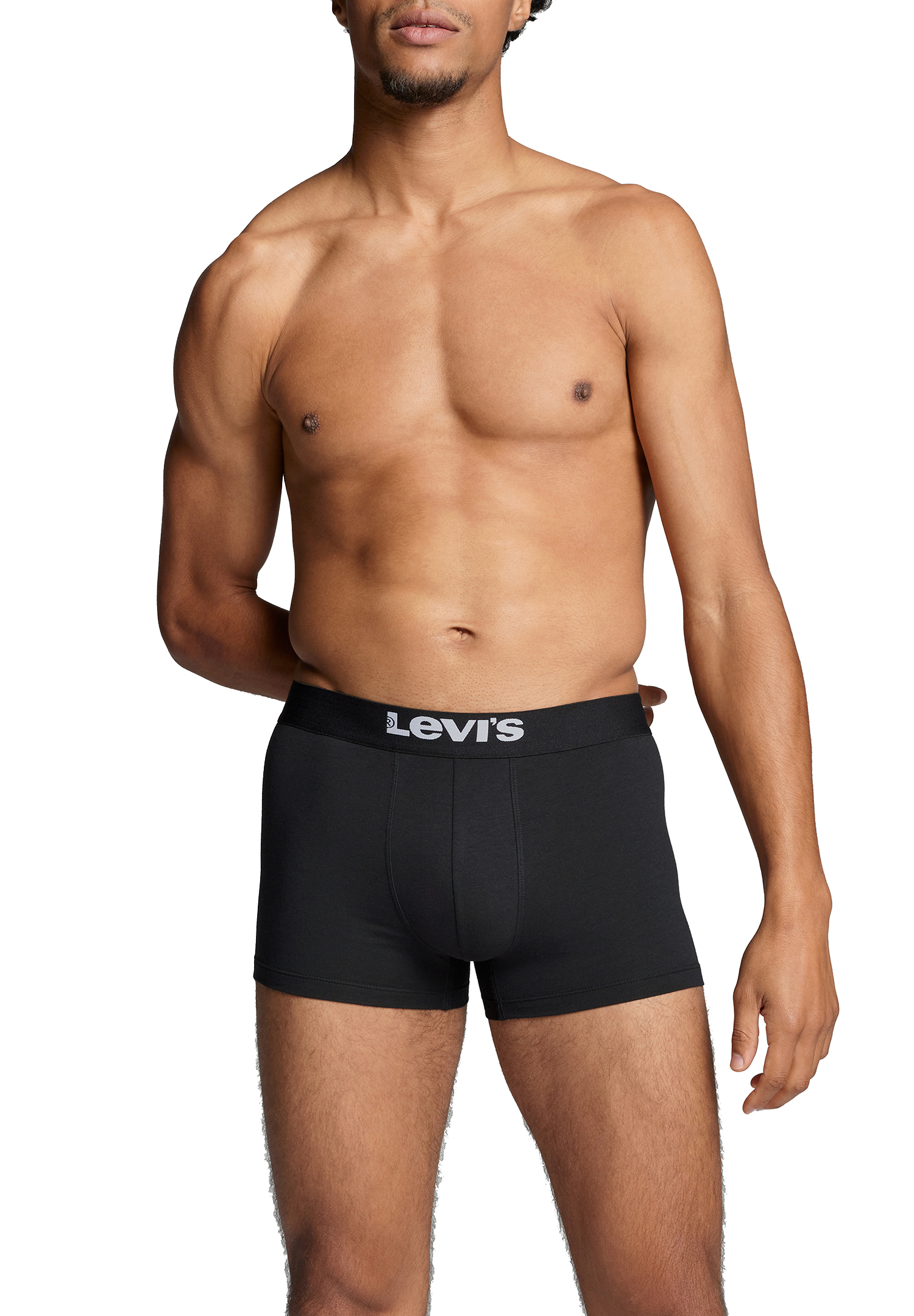 Levi's Solid Basic Herren Boxershorts Unterwäsche aus Bio-Baumwolle im 2er Pack