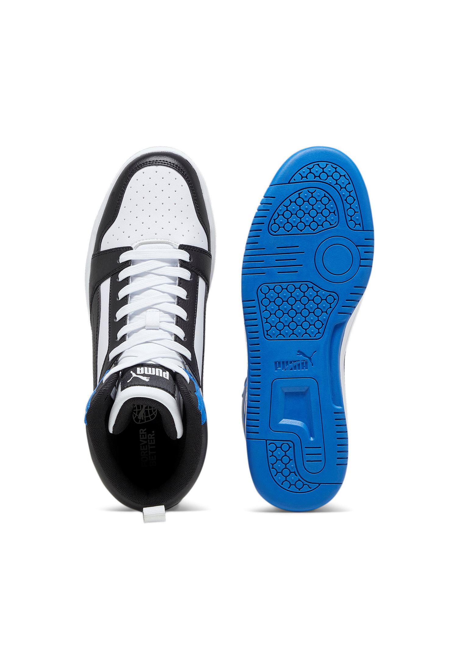 Puma Rebound v6 Hoher Sneaker Stiefel Boots Herren Sneaker 392326 10 weiss blau