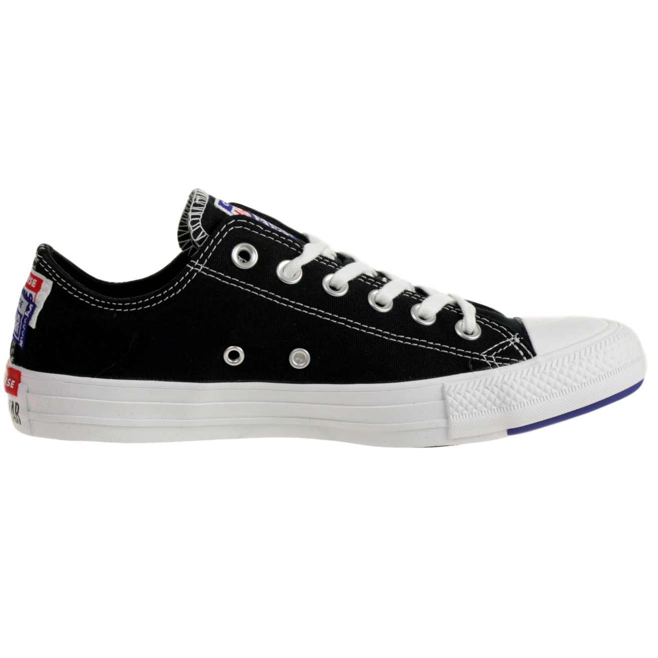 Converse Unisex Chuck Taylor All Star Logo Stacked Ox Low Top Sneaker 166738C Schwarz
