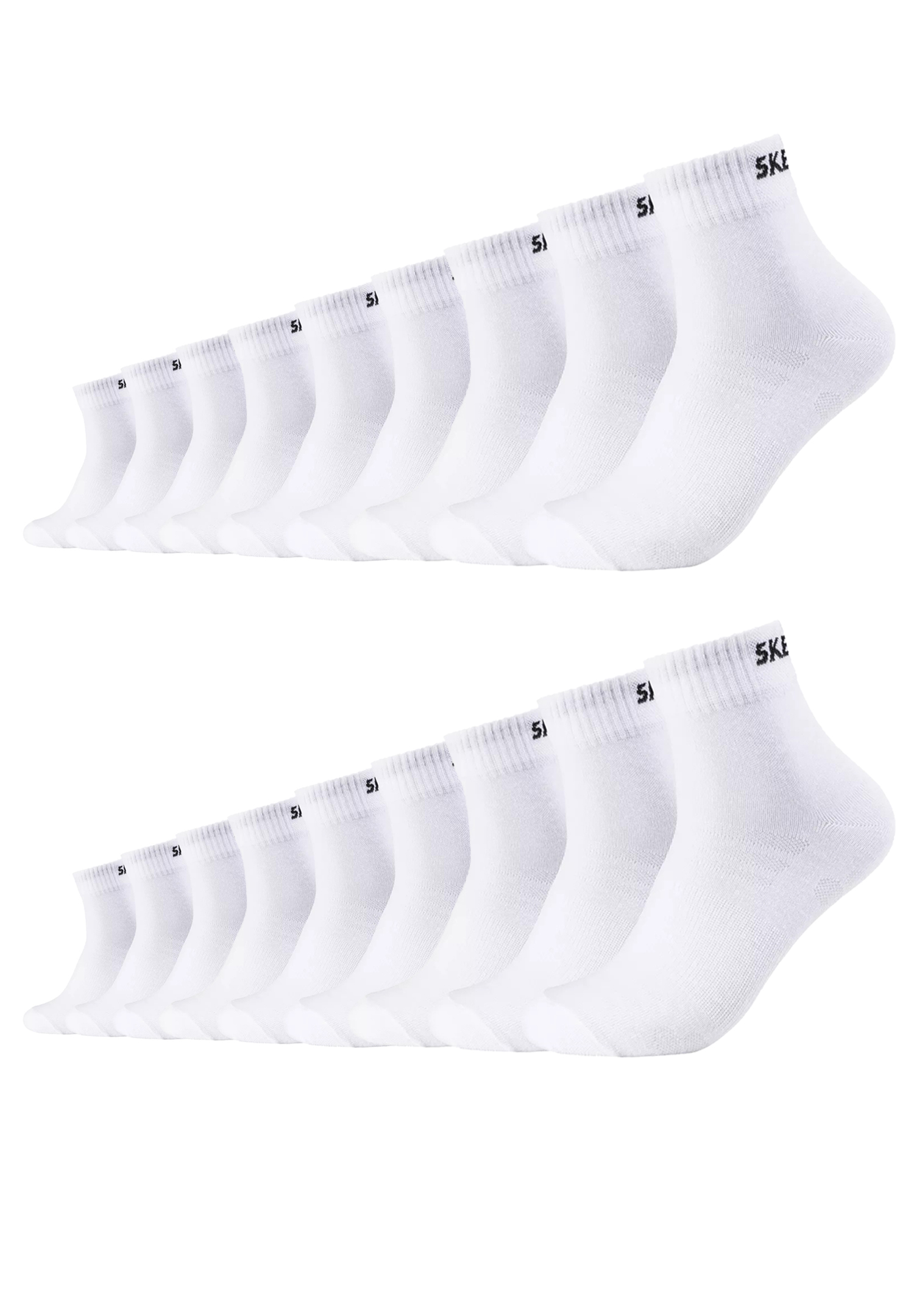 18 Paar Skechers Unisex Quarter Socken SK42017