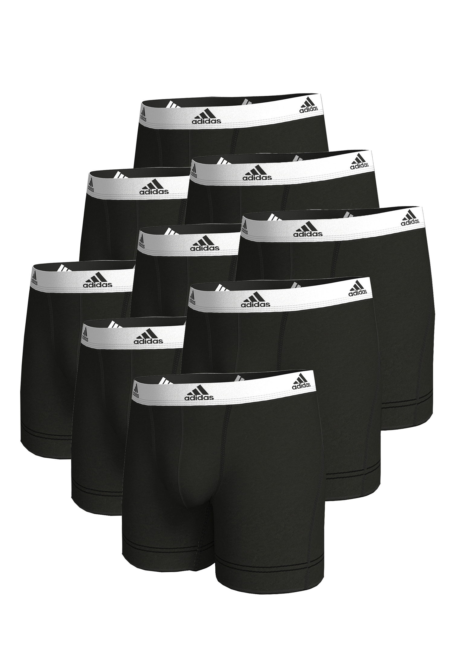 Adidas Basic Boxer Brief Men Herren Unterhose Shorts Unterwäsche 9er Pack  