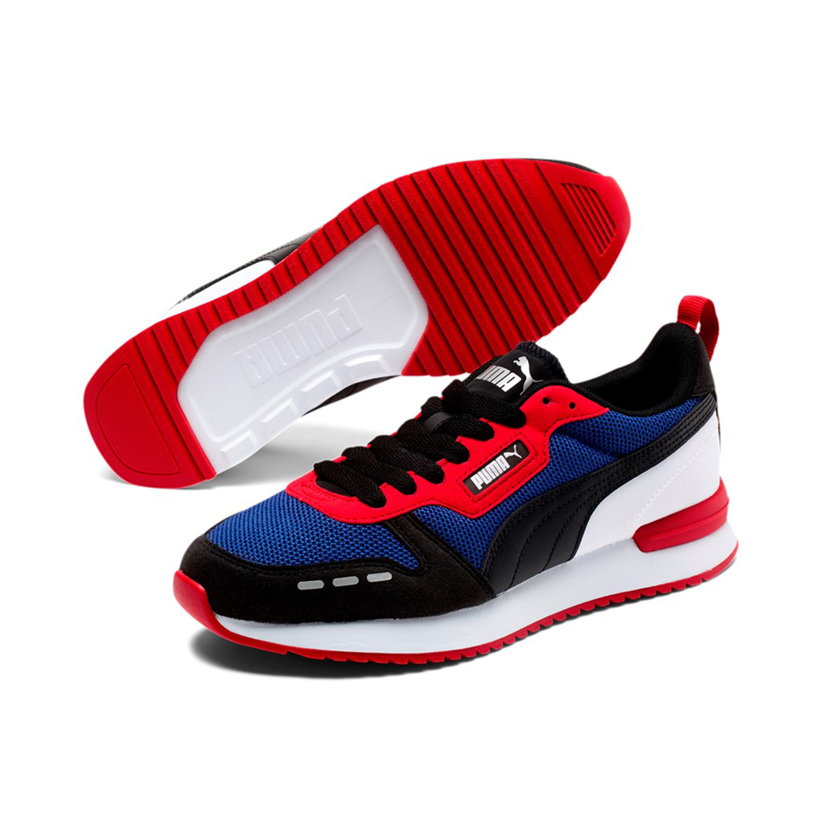 Puma R78 Runner Unisex Sneaker Sportschuh 373117 Schwarz / Blau