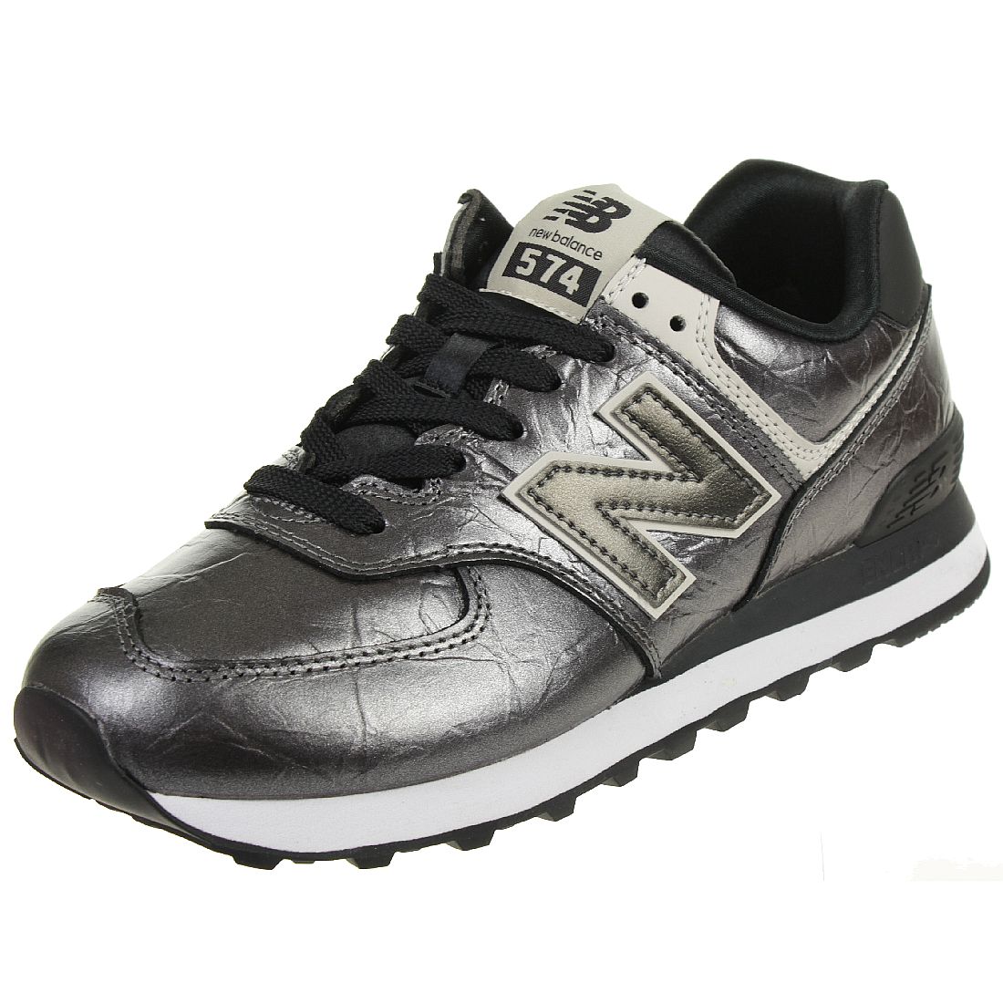 New Balance WL574 WNF Classic Sneaker Damen Schuhe metallic schwarz