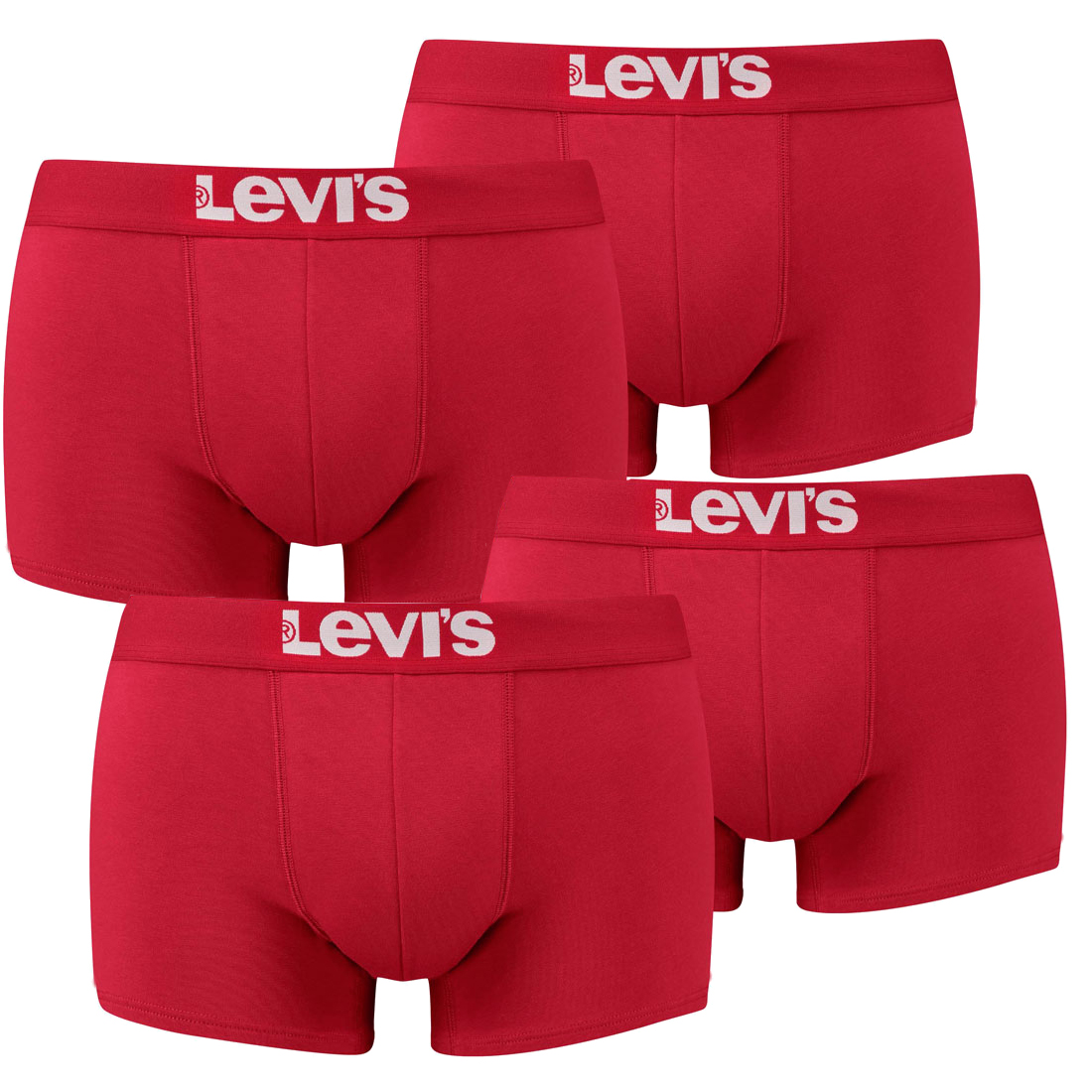 4er Pack Levis Men Solid Basic Trunk Boxershorts Unterhose Pant Unterwäsche
