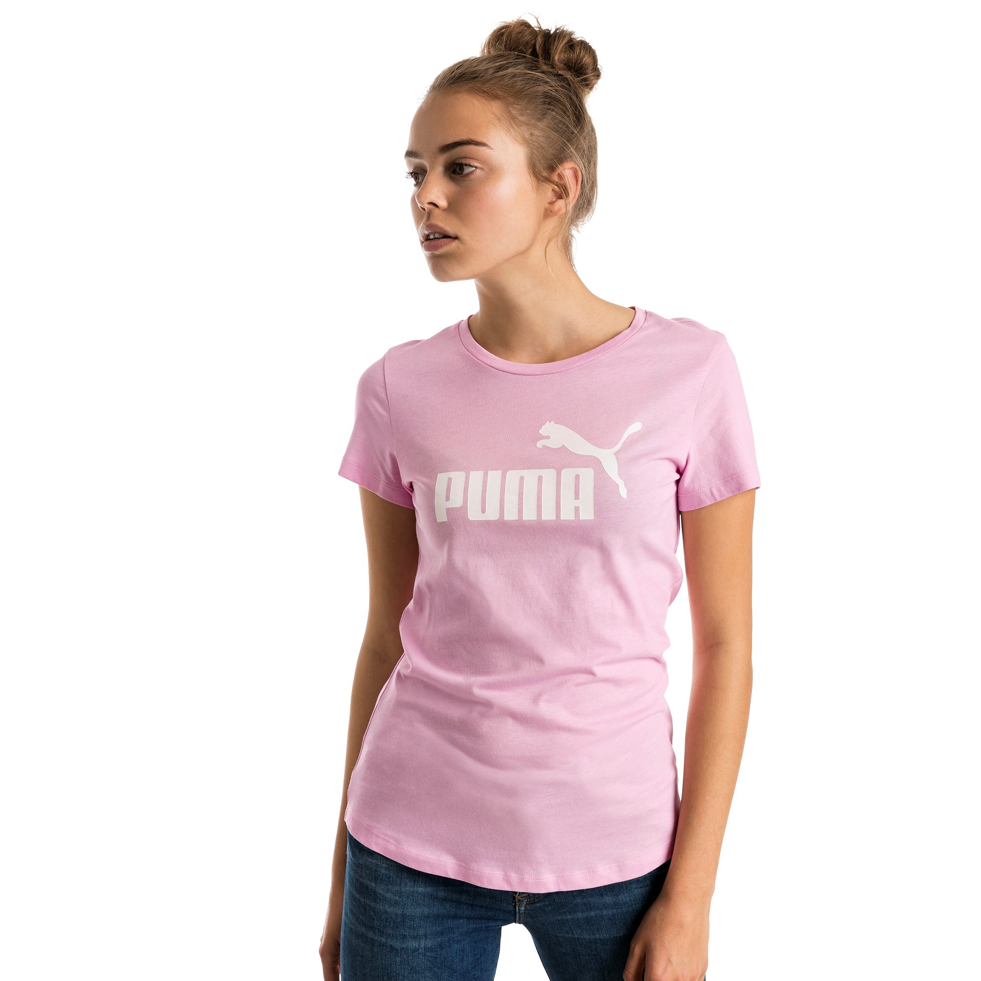 PUMA Damen Essential Logo Tee T-Shirt Pale Pink 853455 21