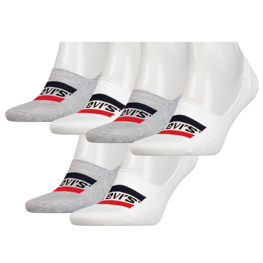 6 Paar Levis Low Rise SportWR Logo Sneaker Socken 903016001 