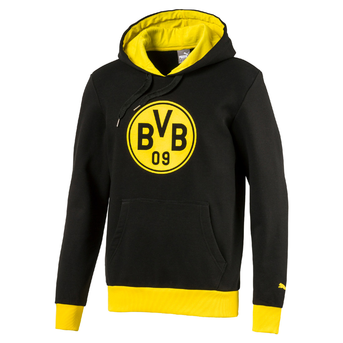 Puma BVB Badge Hoody Junior KIDS Sweatshirt Dortmund 09 schwarz 750126