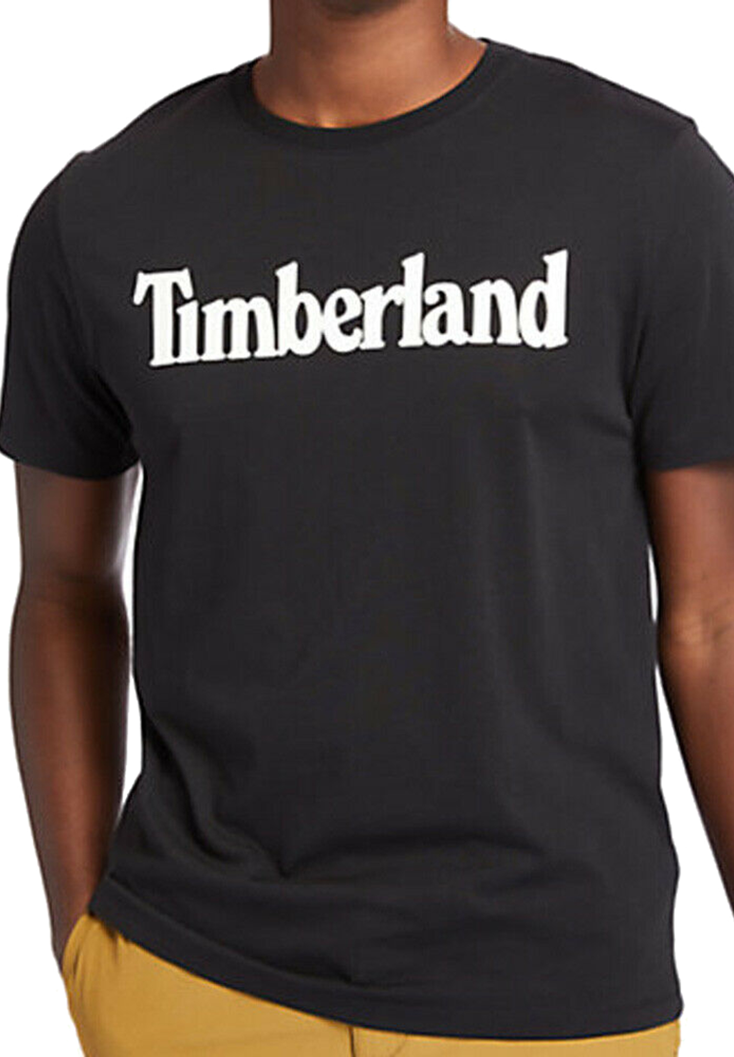 Timberland TFO SS Linear Tee Herren T-Shirt Shirt TB0A2BRN 001 schwarz