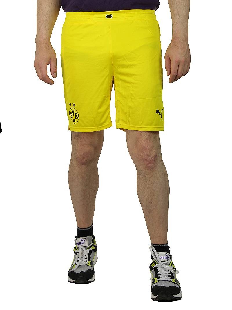 PUMA Borussia Dortmund BVB Shorts Promo with innerslip Herren Hose gelb