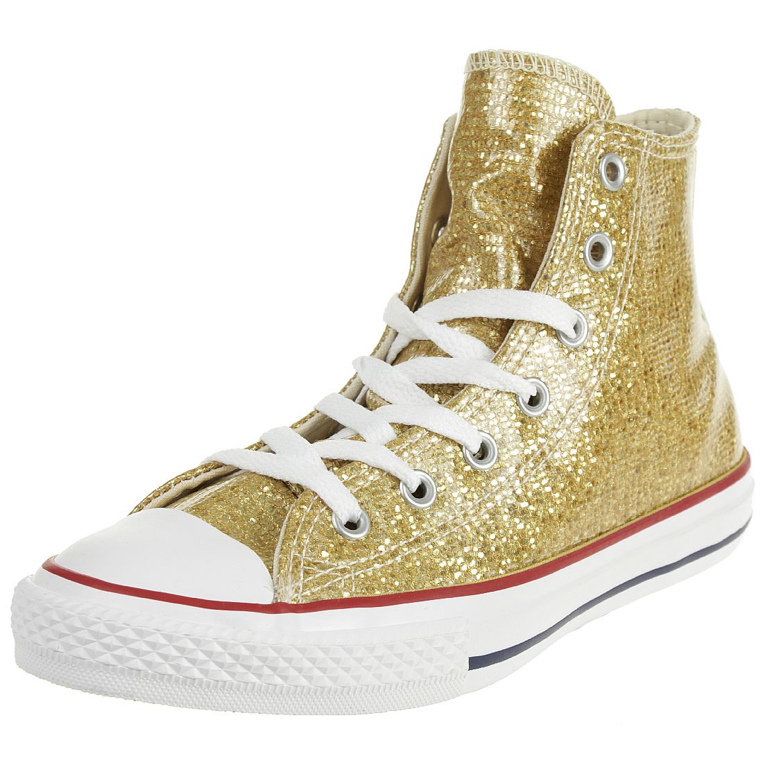 Converse CTAS HI Kinder Sneaker Chuck unisex KIDS Junior gold Glitter 663625C