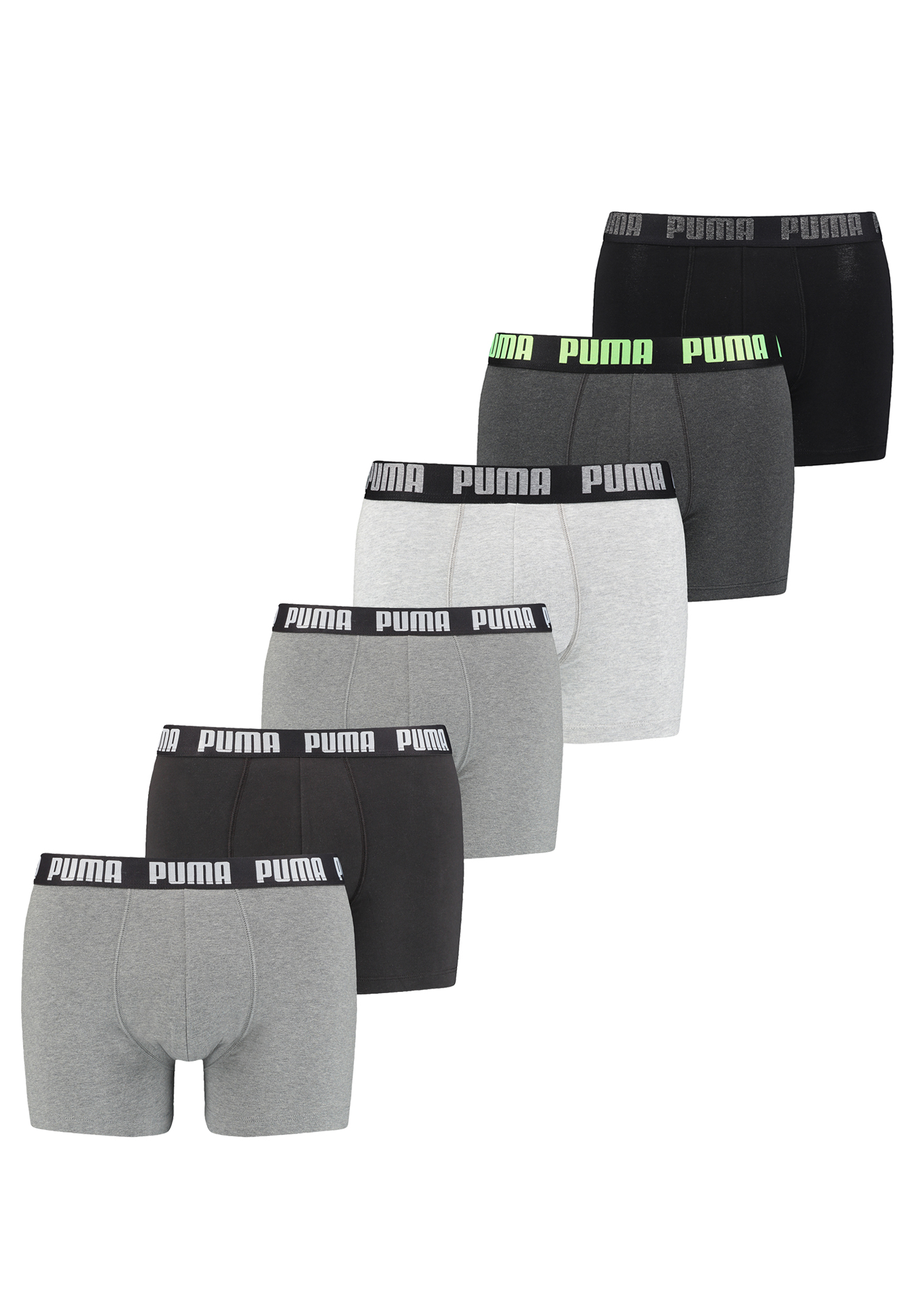 Puma Herren Cat Boxer Shorts Everyday Unterhose Pant Unterwäsche 6 er Pack