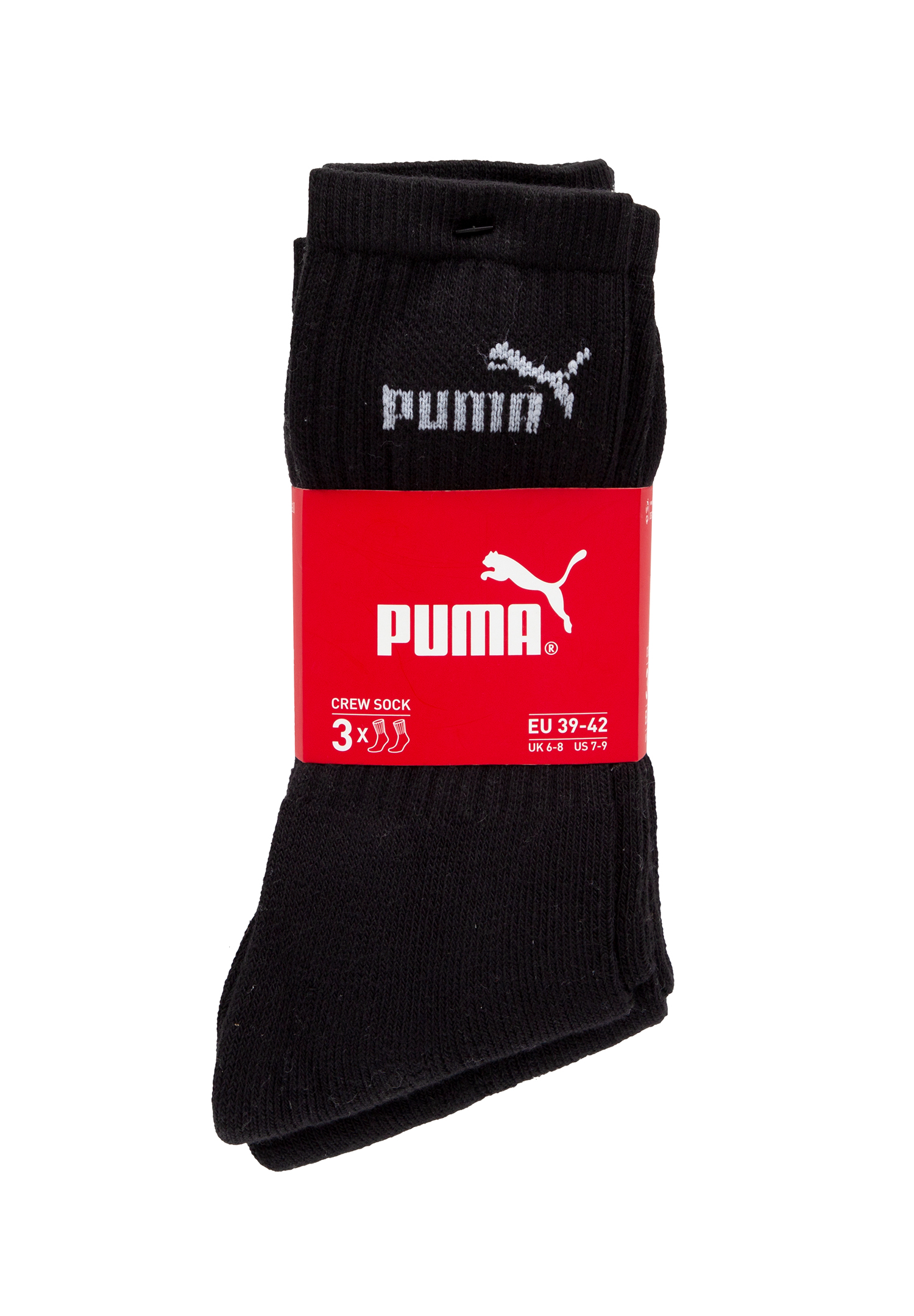 Puma Sportsocken Tennissocken Crew Tennis Socken Unisex für Damen und Herren 3 Paar 