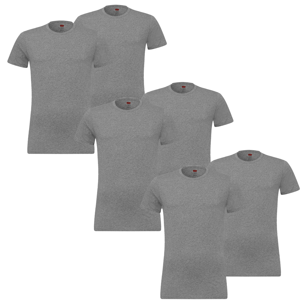 6 er Pack Levis 200SF Crew T-Shirt Men Herren Unterhemd Rundhals