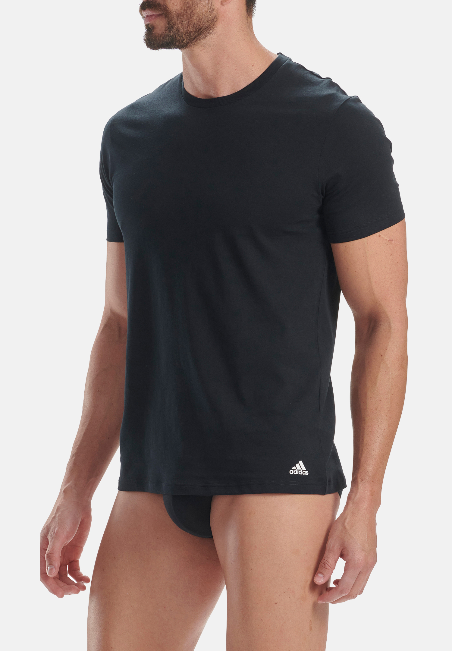 MULTIPACK 8er PACK adidas Crew Neck T-Shirt Herren Unterhemd Rund Ausschnitt langlebig 8er Pack 