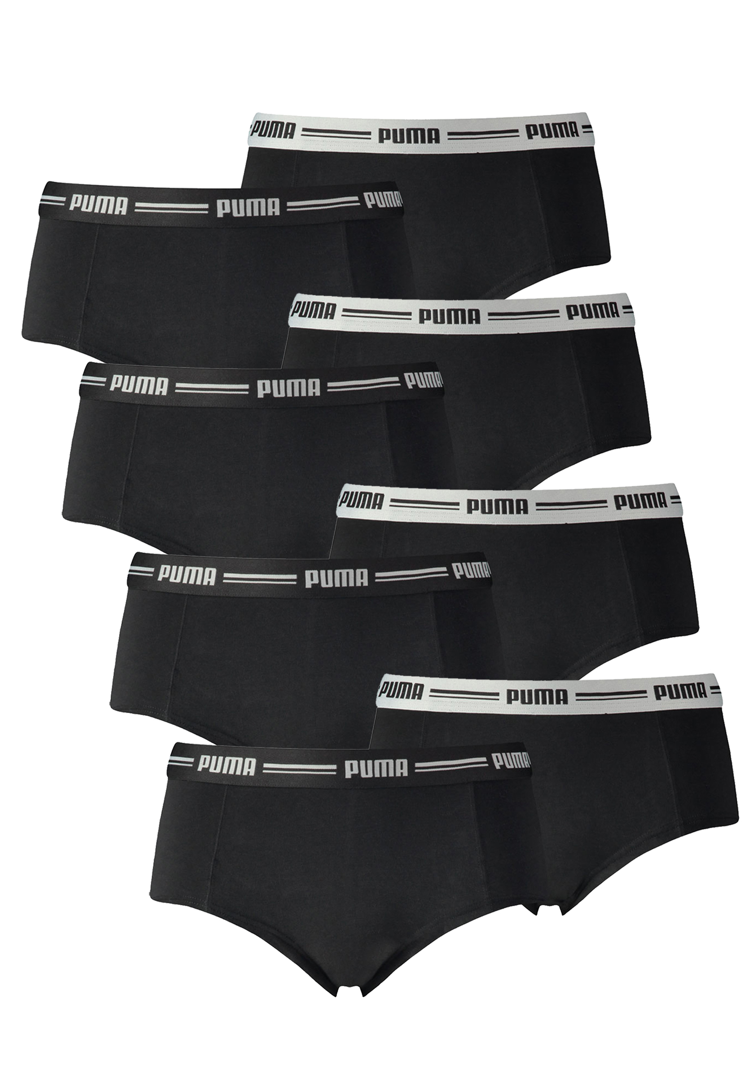 8er Pack Puma Iconic Mini Short Damen Panty Slip Shorty Unterwäsche Unterhose