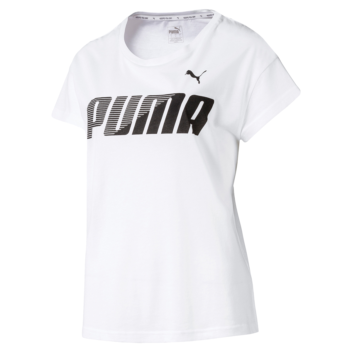 PUMA Damen Modern Sports Graphic Tee DryCell T-Shirt weiss 580075 02