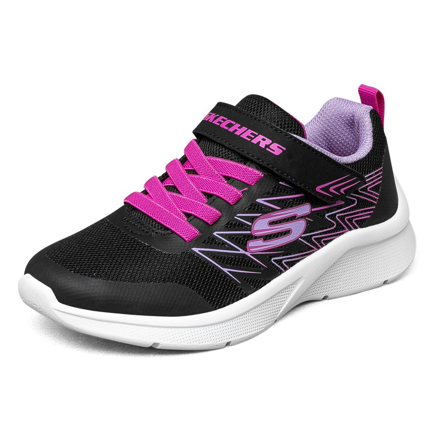 Skechers Girls Microspec Bold Delight Sneakers Kinder Schuhe schwarz