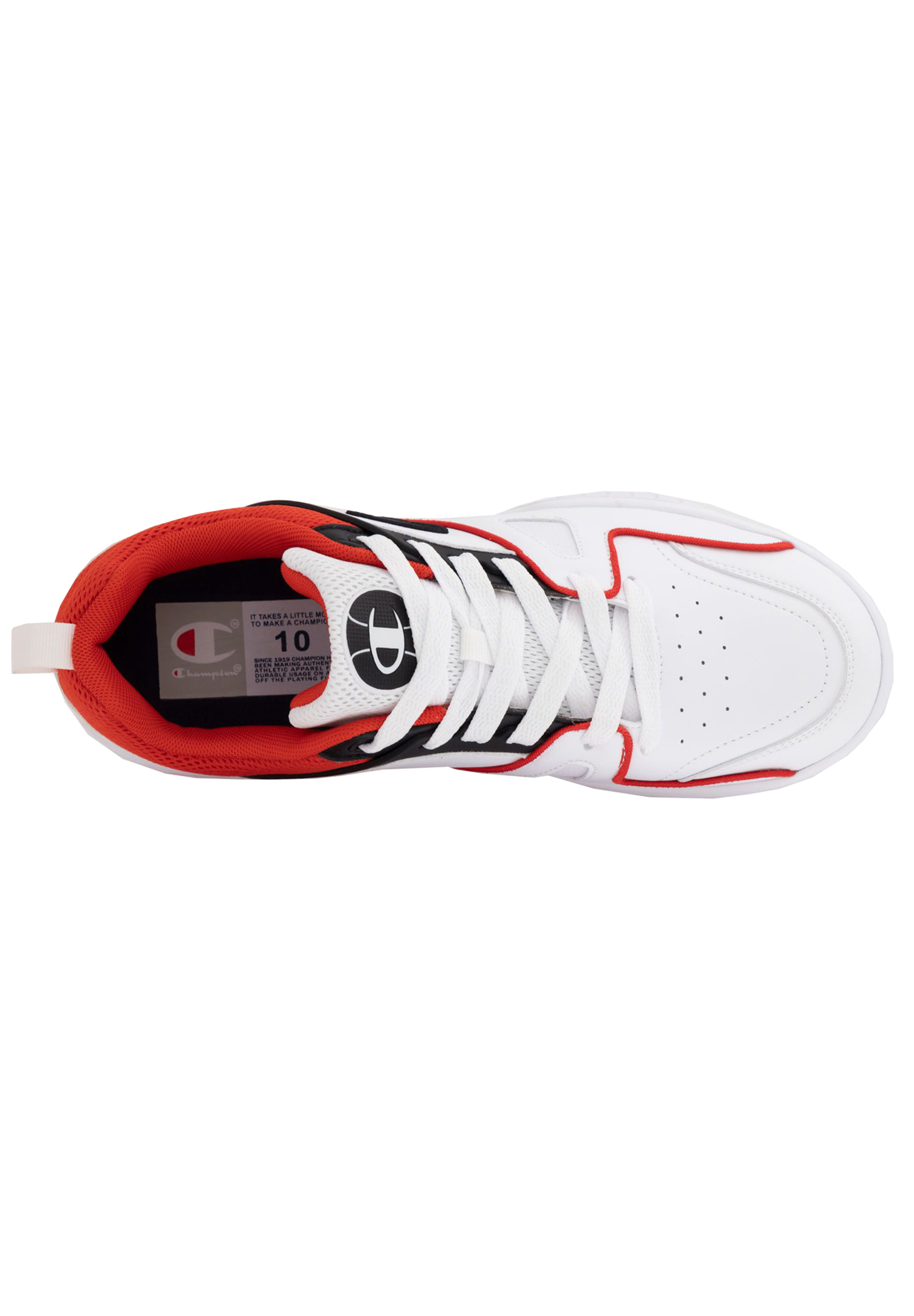 Champion 3 Point Low Herren Sneaker S21882-CHA-WW006 weiß/schwarz/rot