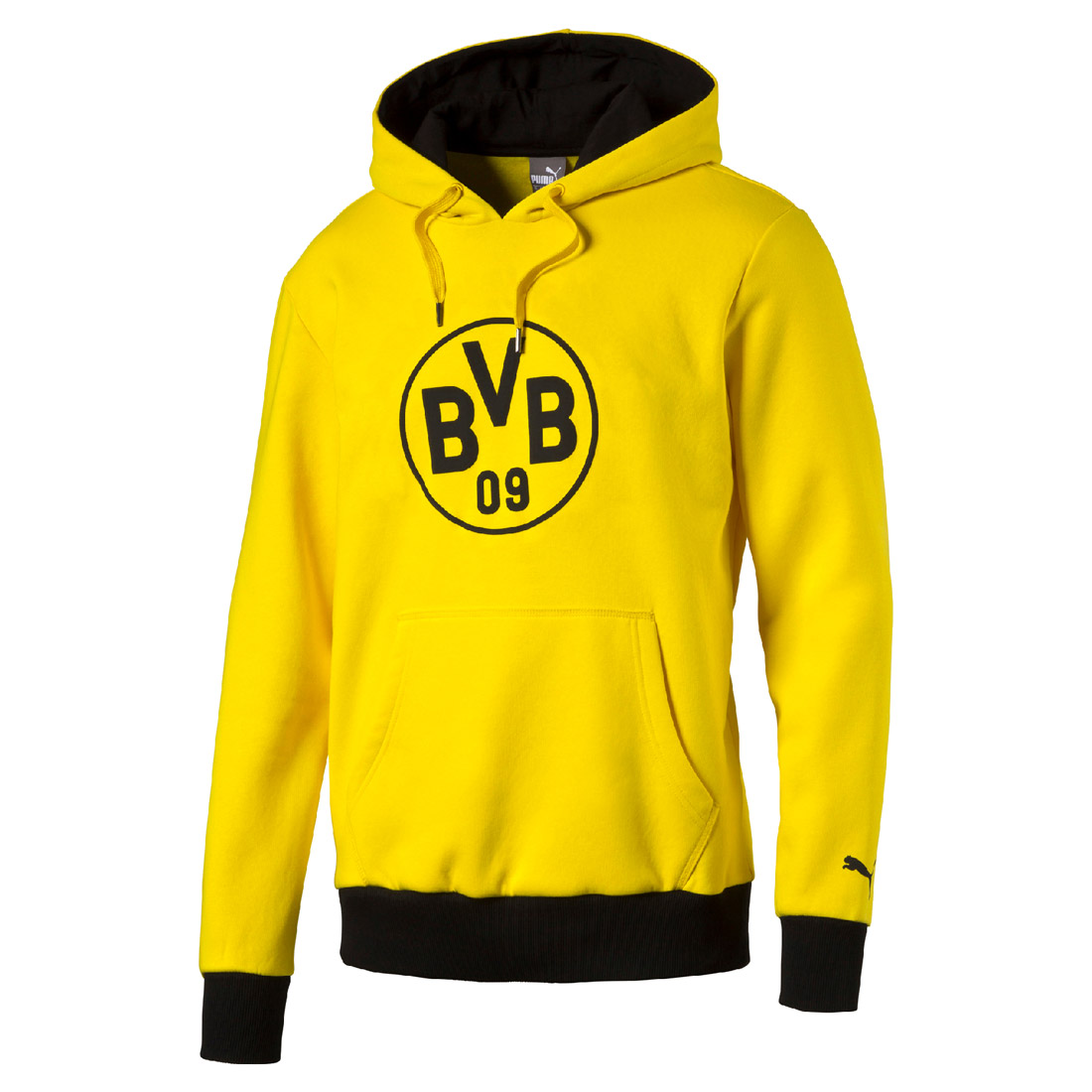 Puma BVB Badge Hoody Herren Sweatshirt Dortmund 09 gelb