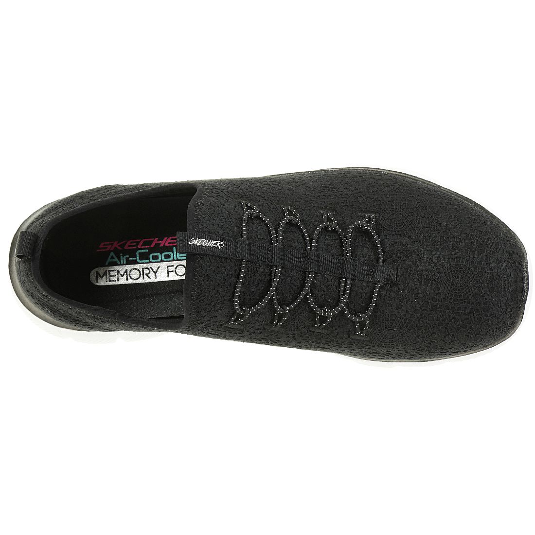 Skechers Flex Appeal 2.0 CLEAR CUT Damen Sneaker Slip on Memory Foam schwarz 12907