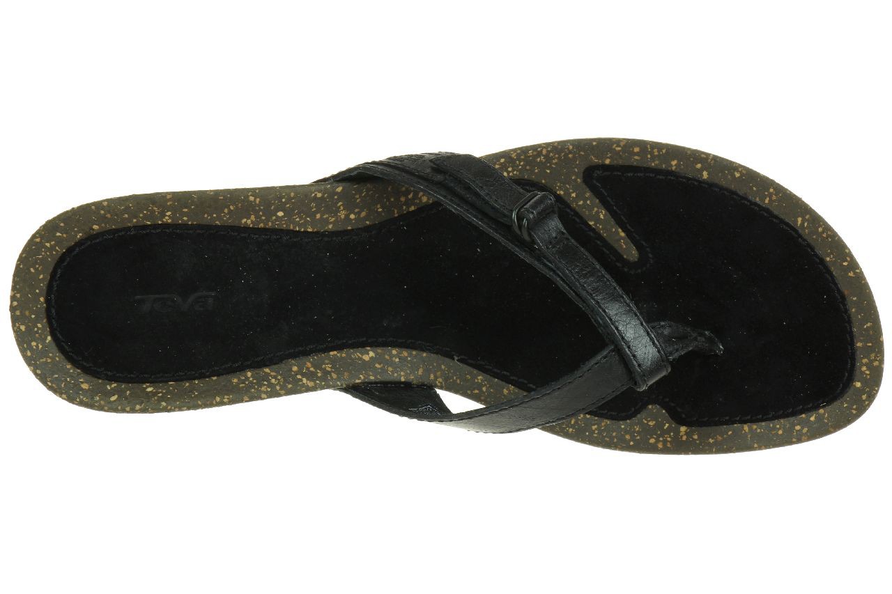 Teva Ventura Thong elegante Damen Outdoor Sandalen schwarz