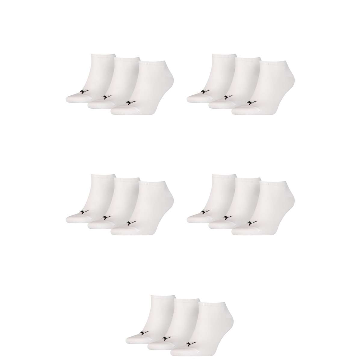 15 Paar Puma Sneaker Invisible Socken Gr. 35 - 49 Unisex für Damen Herren Füßlinge