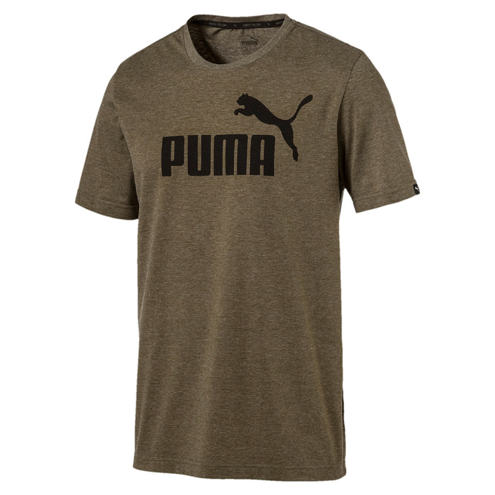 PUMA ESS Essential No.1 Heather Logo Tee T-Shirt Dry Cell 838243 46 olive