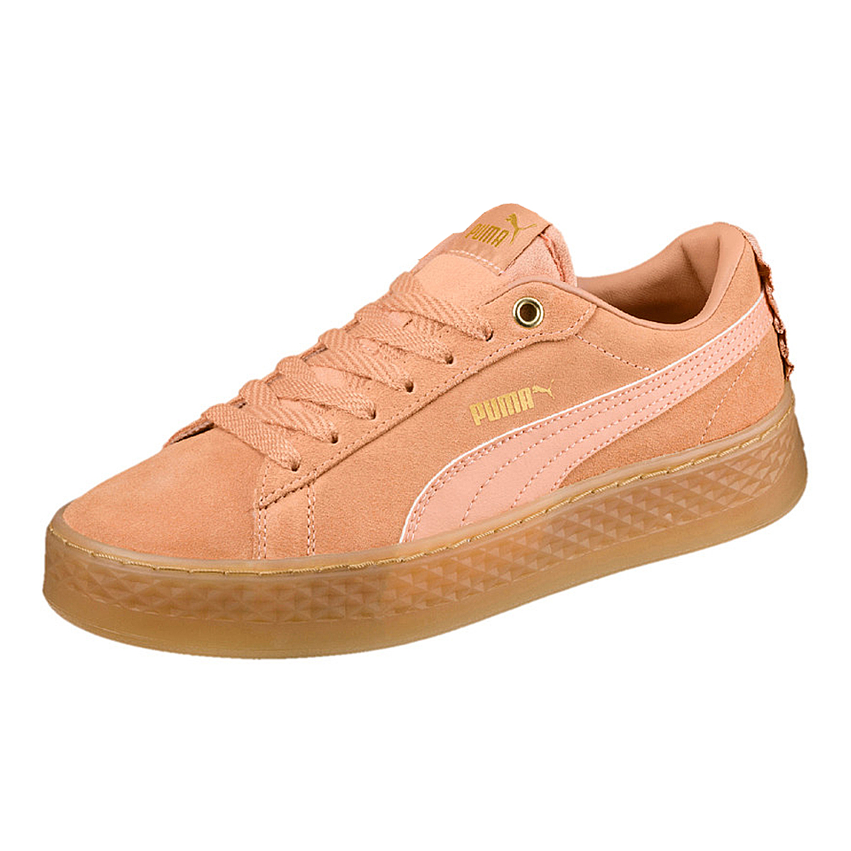 Puma Smash Platform Frill Sneaker Damen Schuhe 366928 02 orange