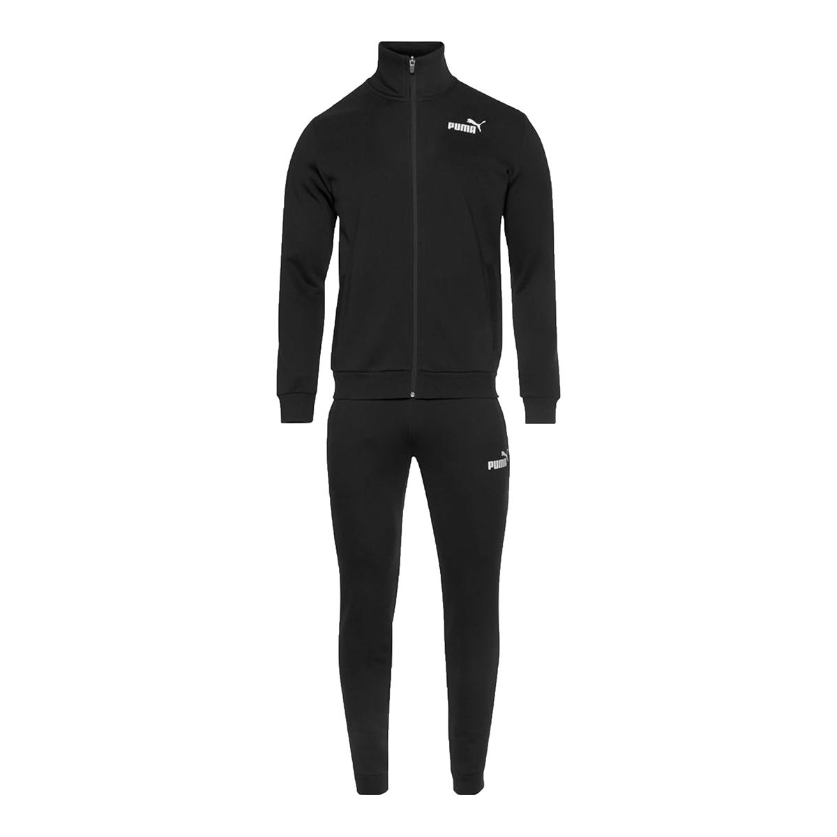 PUMA Herren Clean Sweat Suit Trainingsanzug Jogginganzug 583598 Schwarz
