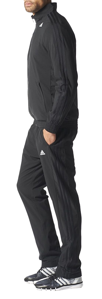 Adidas S TS ESS WV Herren Suit Sportanzug Trainingsanzüge Schwarz