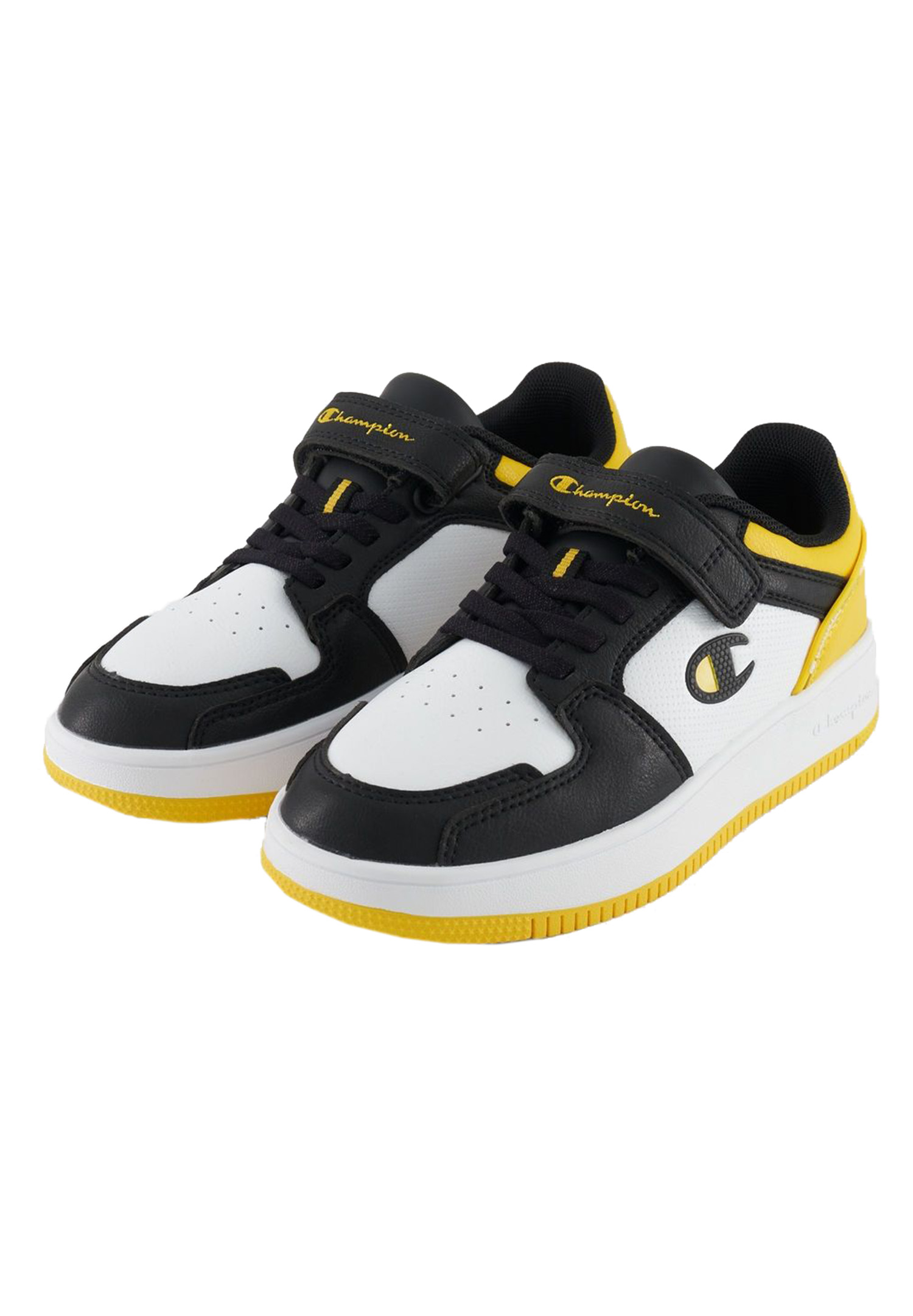 Champion REBOUND 2.0LOW Kinder Sneaker S32414-CHA-WW013 weiss/schwarz/gelb
