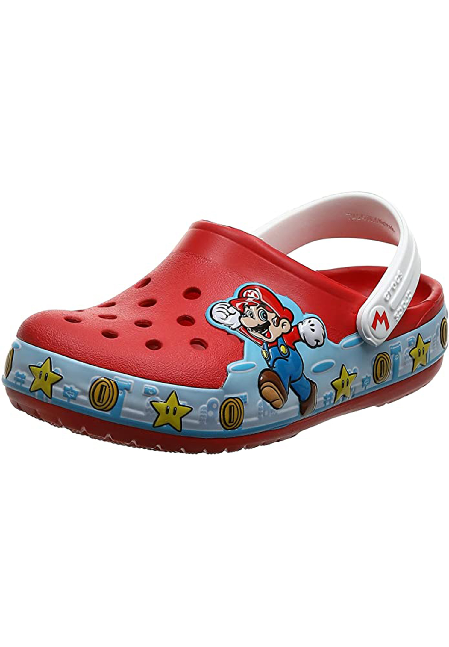 Crocs Kinder Fun Lab Super Mario Lights blinkende Hausschuhe 206438 rot