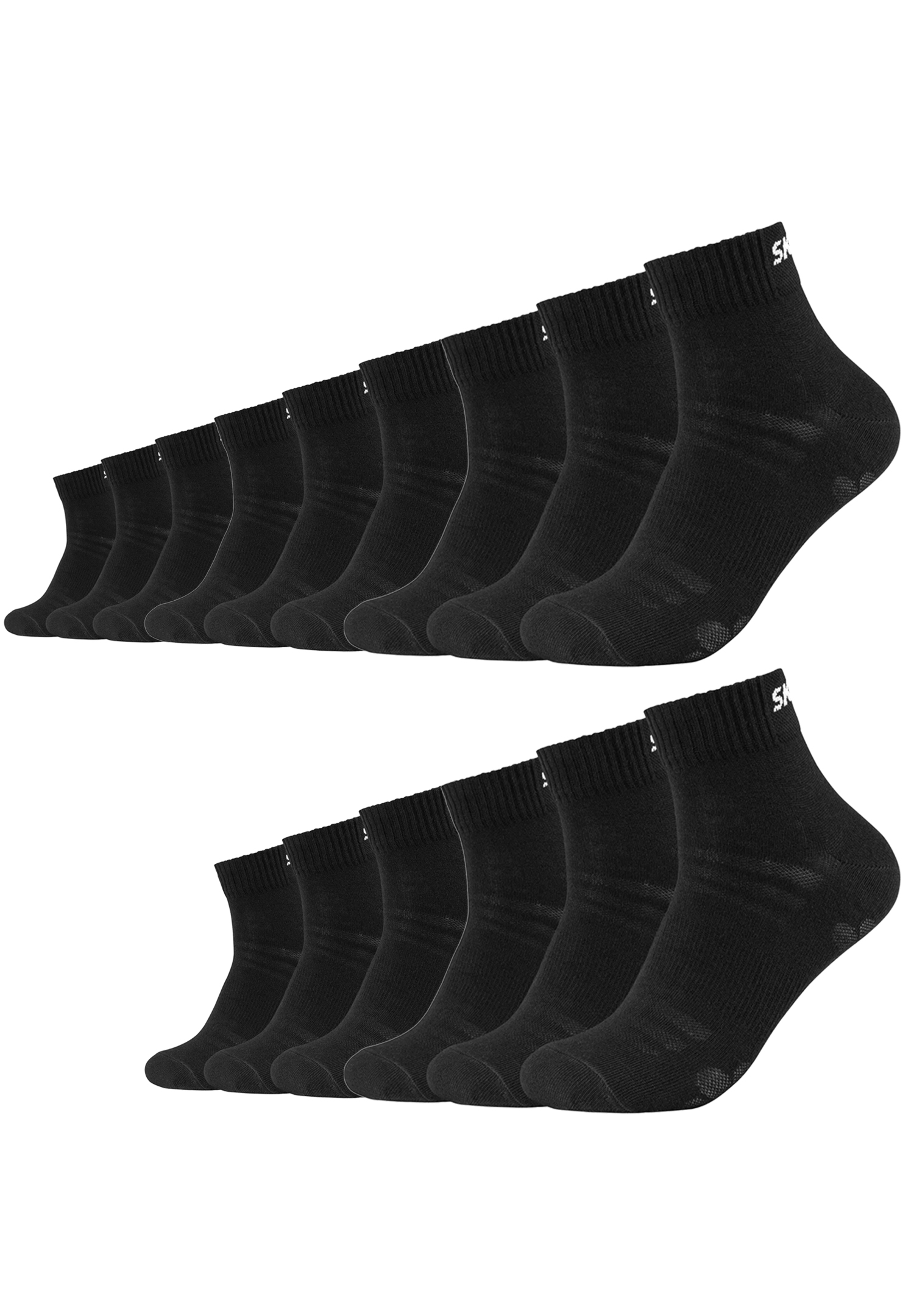15 Paar Skechers Unisex Quarter Socken SK42017