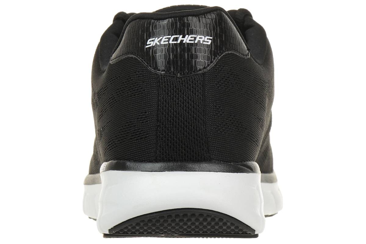 Skechers Synergy Fine Tune Herren Sneaker Fitness Schuhe black white Skech Knit