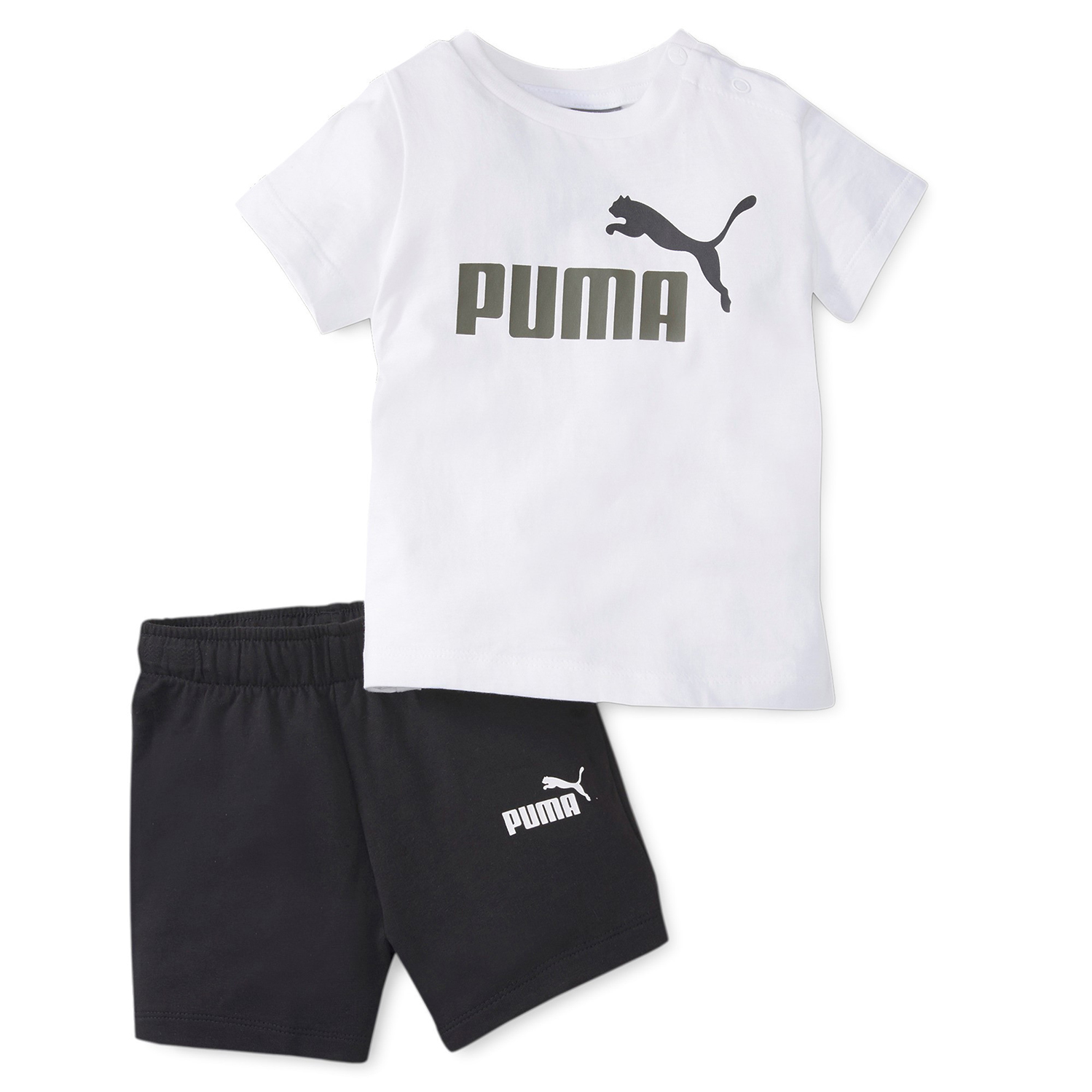 Puma Minicats Tee & Shorts Set schwarz/weiss 845839 02
