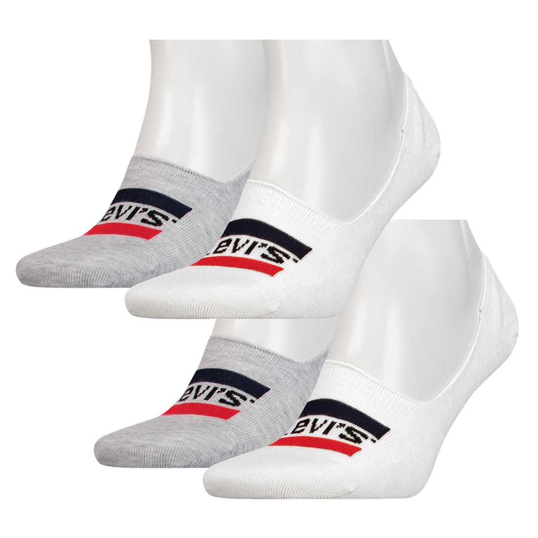 4 Paar Levis Low Rise SportWR Logo Sneaker Socken 903016001 