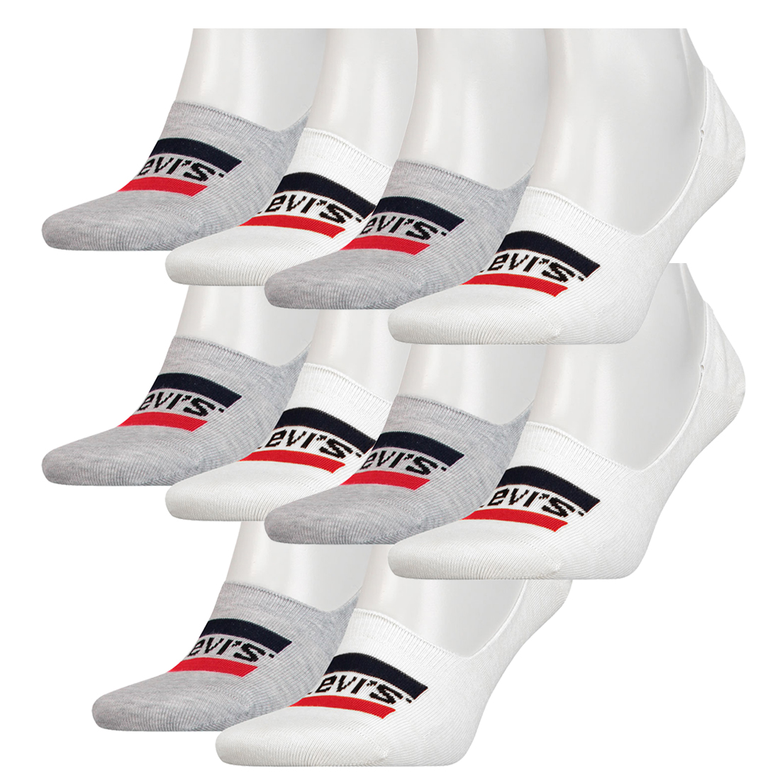 10 Paar Levis Low Rise SportWR Logo Sneaker Socken 903016001 