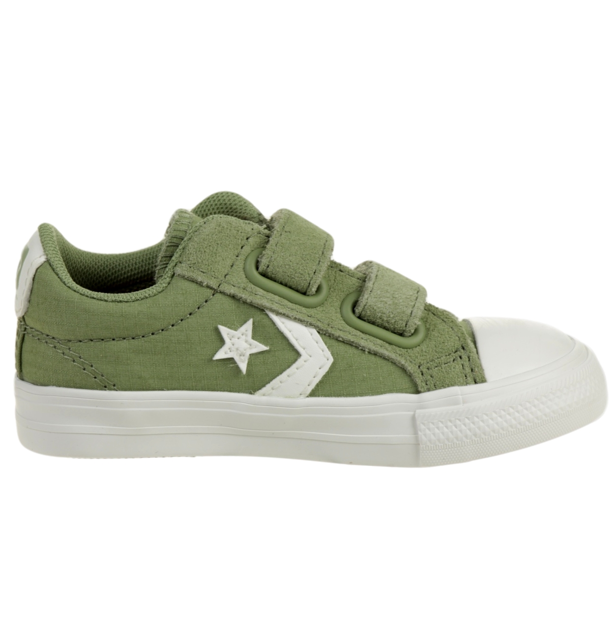 Converse CTAS 2V OX Ripstop Easy-On Star Player Low Top Kinder Sneaker 767548C Grün