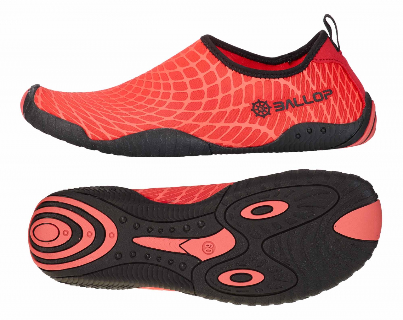 BALLOP Spider Barfußschuhe V2-Sohle Wasserschuhe Skin Fit rot
